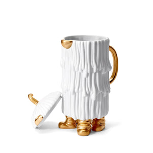 HAAS DJUNA COFFEE/TEA POT WHITE&GOLD