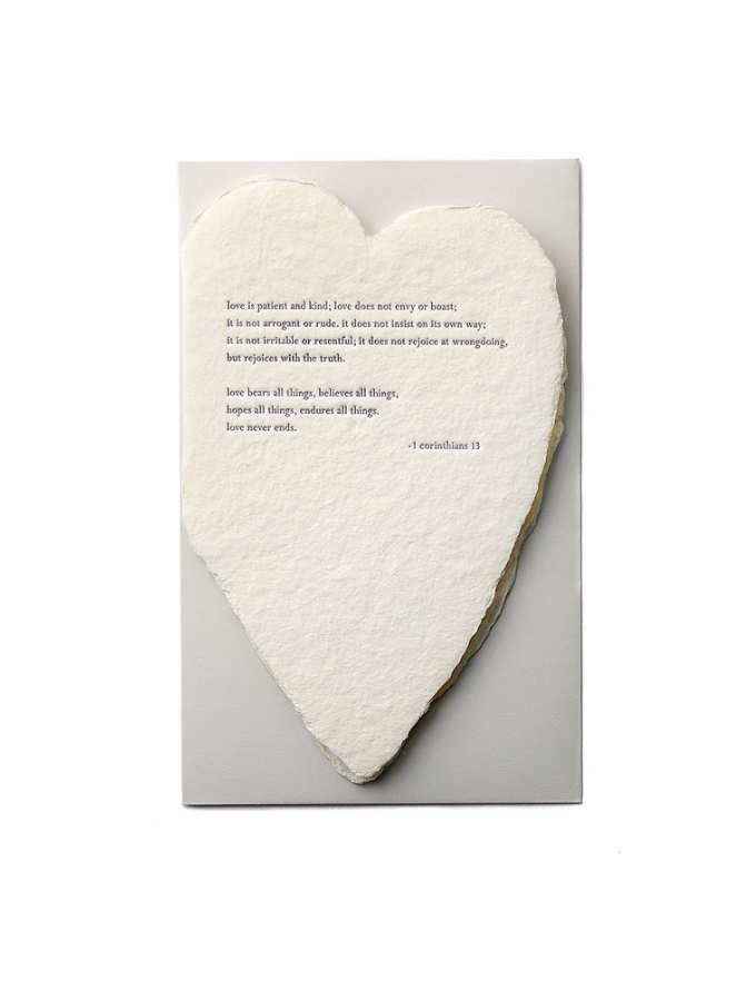 
            
                Load image into Gallery viewer, CARD - CORINTHIANS DECKLED HEART
            
        