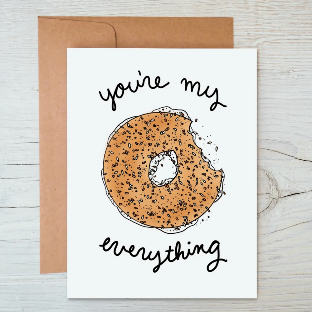 
            
                Load image into Gallery viewer, CARD - Everything Bagel Valentine’s Day Card - You’re My Everything
            
        