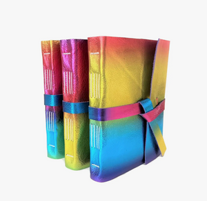 
            
                Load image into Gallery viewer, SKETCHBOOK- METALLIC RAINBOW LEATHER
            
        